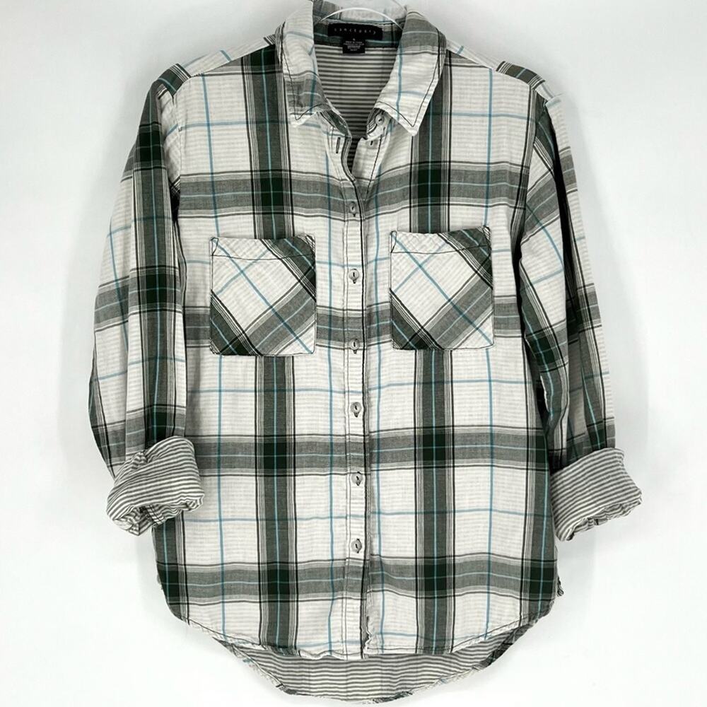 Sanctuary Plaid Button-Up Shirt‎ Small